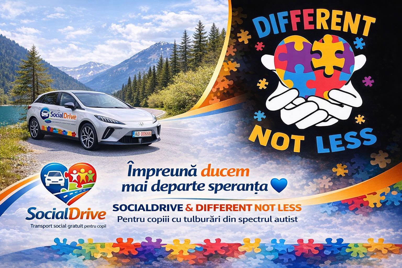 Parteneriat SocialDrive & Different Not Less
